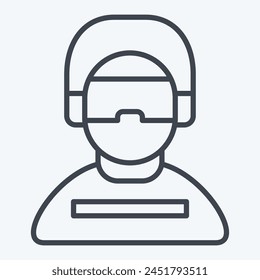 Icon Gamer. related to Online Game symbol. line style. simple design illustration