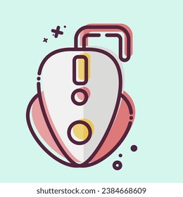 Icon Gaming Mouse. in Zusammenhang mit Computersymbol. MBE-Stil. einfaches Design bearbeitbar. einfache Abbildung
