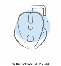 Icon Gaming Mouse. related to Computer symbol. Color Spot Style. simple design editable. simple illustration