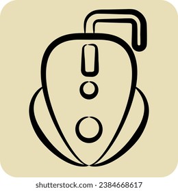 Ratón de juegos de iconos. relacionado con el símbolo Computer. estilo dibujado a mano. diseño simple editable. ilustración simple