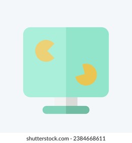 Icon Gaming PC. related to Computer symbol. flat style. simple design editable. simple illustration