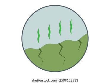 Icon of garbage dump or smelly pollution