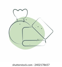Icono Basura. relacionado con el símbolo Backpacker. Color Spot Style. diseño simple editable. ilustración simple