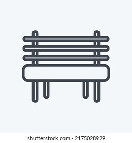 Icon Garden Bench. geeignet für Gartensymbol. Linienstil. einfaches Design bearbeitbar. Designvorlage, Vektor. einfache Symbolillustration