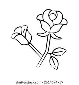 An icon of garden flowers designed in sketchy style