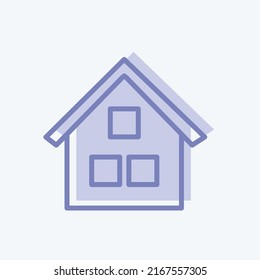 Icon Garden House. suitable for Garden symbol. two tone style. simple design editable. design template vector. simple symbol illustration