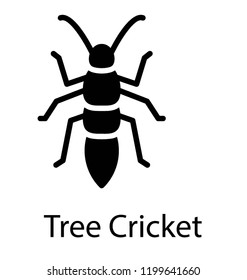 Icon of a garden insect having long legs depicting grasshopper