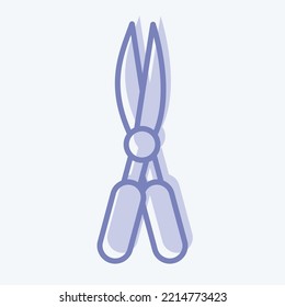 Icon Garden Scissors. suitable for Garden symbol. two tone style. simple design editable. design template vector. simple illustration