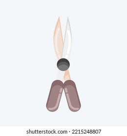 Icon Garden Scissors. suitable for Garden symbol. flat style. simple design editable. design template vector. simple illustration