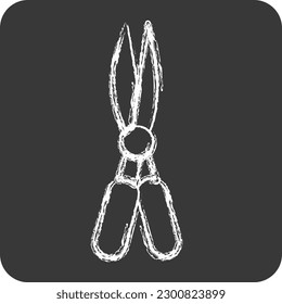 Icon Garden Scissors. geeignet für Gartensymbol. Kreideart. einfaches Design bearbeitbar. Designvorlage, Vektor. einfache Abbildung