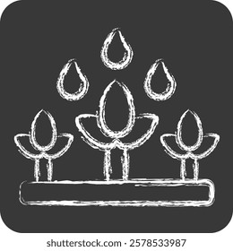 Icon Gardening. related to Retirement symbol. chalk Style. design editable