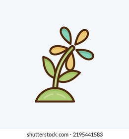 Icon Gardening. suitable for education symbol. flat style. simple design editable. design template vector. simple illustration