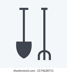 Icon Gardening Tools. suitable for garden symbol. glyph style. simple design editable. design template vector. simple symbol illustration