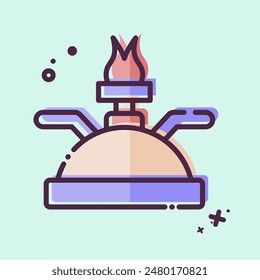 Icon Gas Burner. related to Kitchen Tool symbol. MBE style. simple design illustration