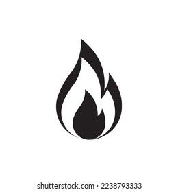 icon gas fire vector illustration on white background.