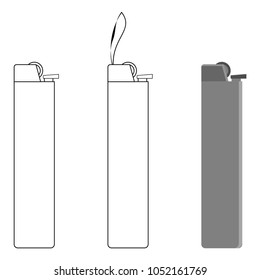 Icon gas lighters on a white background.