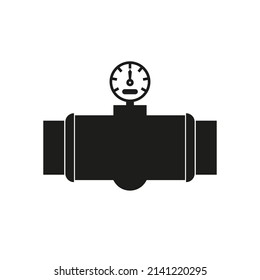 The icon of gas pipes. Simple flat vector illustration on a white background.