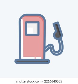 Bomba de gas de icono. adecuado para el símbolo Automotive. estilo garabato. diseño simple editable. vector de plantilla de diseño. ilustración simple