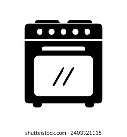 Icon of a gas stove with an oven for baking bread
