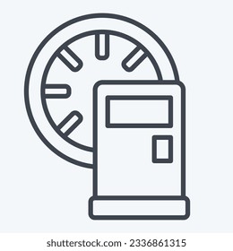 Icon Gas Tank. related to Racing symbol. line style. simple design editable. simple illustration