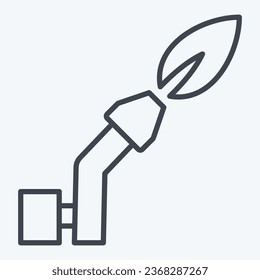 Icon Gas Welding. related to Welder Equipment symbol. line style. simple design editable. simple illustration