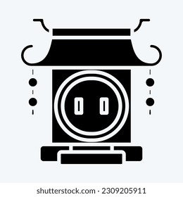 Icon Gate. related to Chinese New Year symbol. glyph style. simple design editable