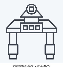 Icon Gate. related to Chinese New Year symbol. line style. simple design editable. simple illustration