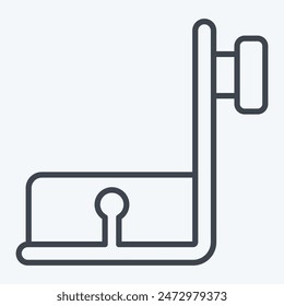 Icon Gathering Foot. related to Sewing symbol. line style. simple design illustration