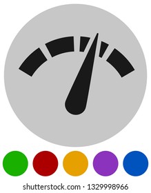 Icon with gauge, meter for calibration, indication, level themes