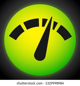 Icon with gauge, meter for calibration, indication, level themes