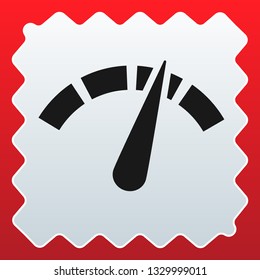 Icon with gauge, meter for calibration, indication, level themes