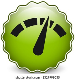 Icon with gauge, meter for calibration, indication, level themes