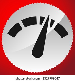 Icon with gauge, meter for calibration, indication, level themes