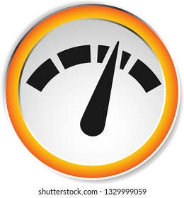 Icon with gauge, meter for calibration, indication, level themes