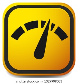 Icon with gauge, meter for calibration, indication, level themes