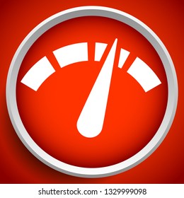 Icon with gauge, meter for calibration, indication, level themes