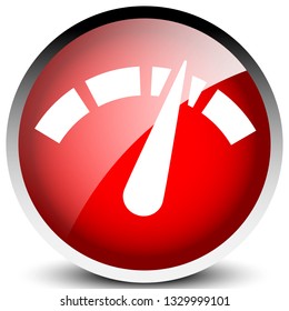 Icon with gauge, meter for calibration, indication, level themes