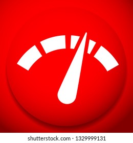 Icon with gauge, meter for calibration, indication, level themes