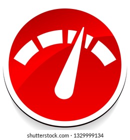 Icon with gauge, meter for calibration, indication, level themes