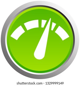 Icon with gauge, meter for calibration, indication, level themes