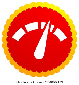 Icon with gauge, meter for calibration, indication, level themes