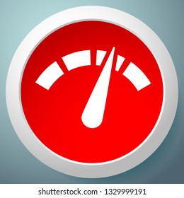 Icon with gauge, meter for calibration, indication, level themes