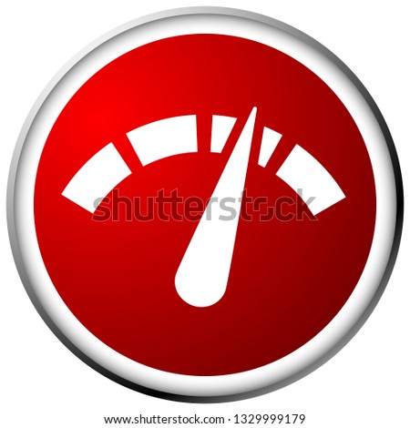 Icon with gauge, meter for calibration, indication, level themes
