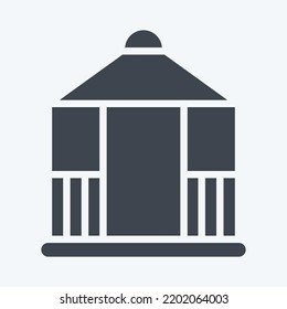 Icon Gazebo. suitable for City Park symbol. glyph style. simple design editable. design template vector. simple illustration