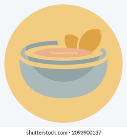 Icon Gazpacho - Flat Style - Simple illustration,Editable stroke,Design template vector, Good for prints, posters, advertisements, announcements, info graphics, etc.