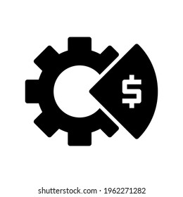 Icon Gear Graph With Style Outline