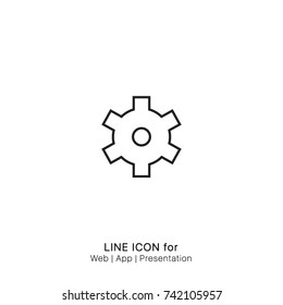 Icon gear graphic design single icon vector