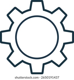 Icon of a gear (representing settings or operations) with a food cloche (serving tray with lid) in the center, symbolizing food service management, restaurant operations, or hospitality automation.