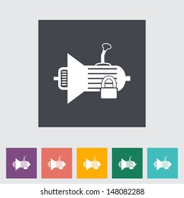 Icon gear. Vector illustration.