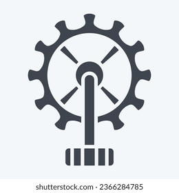 Icon Gear Wheel related to Bicycle symbol. glyph style. simple design editable. simple illustration
